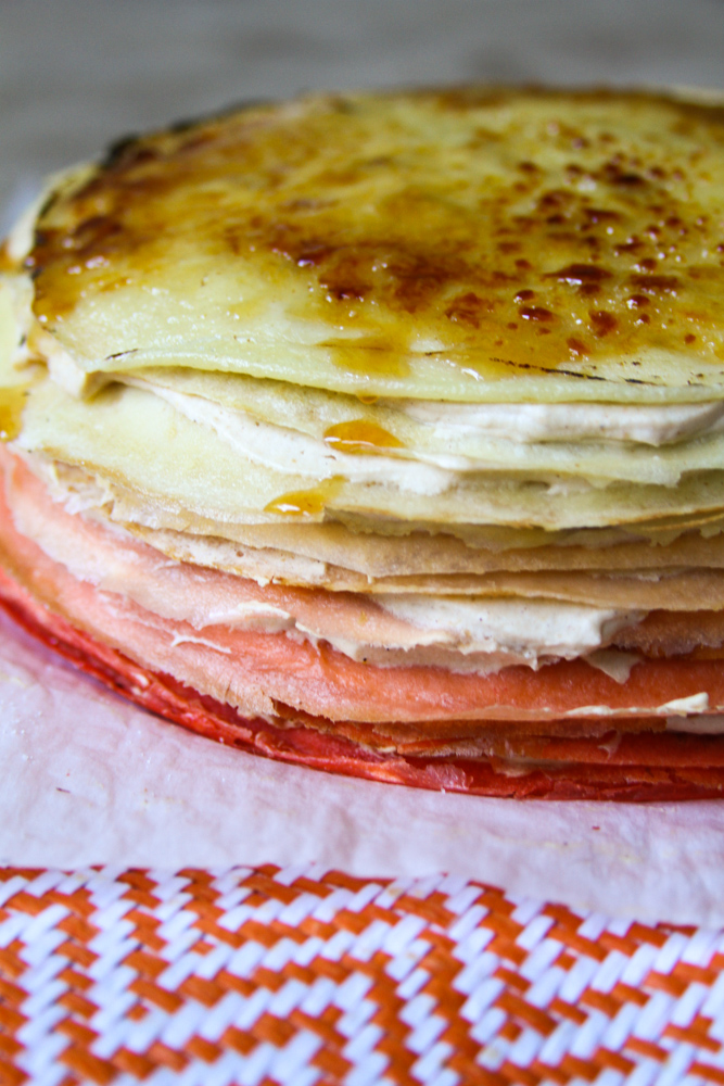OMBRÉ PUMPKIN BRÛLÉE CREPE CAKE